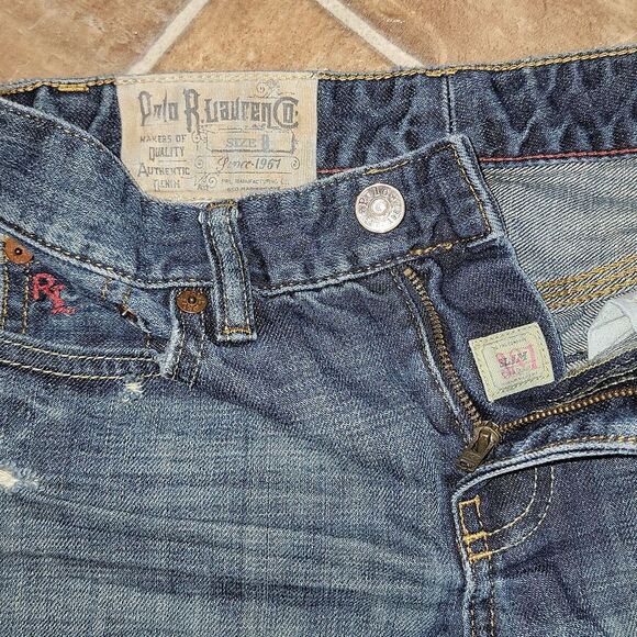 Polo Ralph Lauren 1967 Distressed Denim Jeans Size 8 - Picture 8 of 9